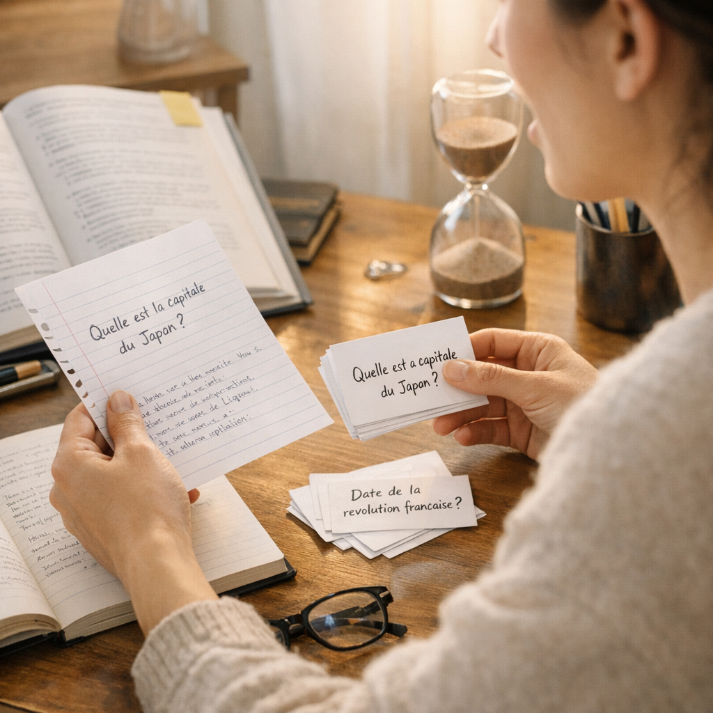 Répéter à voix haute, réciter et se tester sans relire