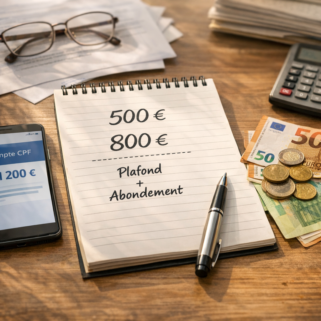 Vos droits en euros  ; : 500  ;€, 800  ;€, plafonds et abondements
