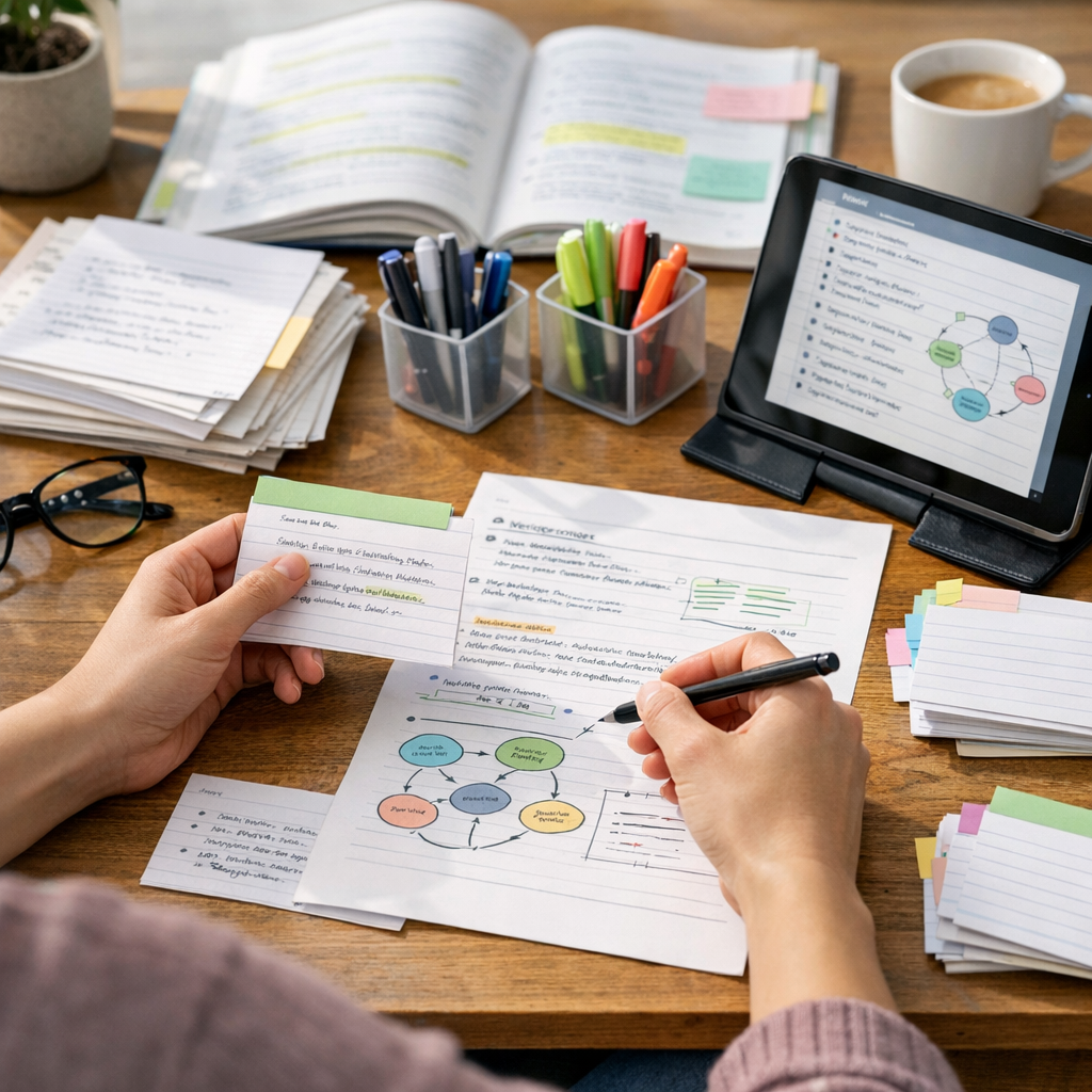 Comment faire une fiche de révision efficace sans perdre du temps ?