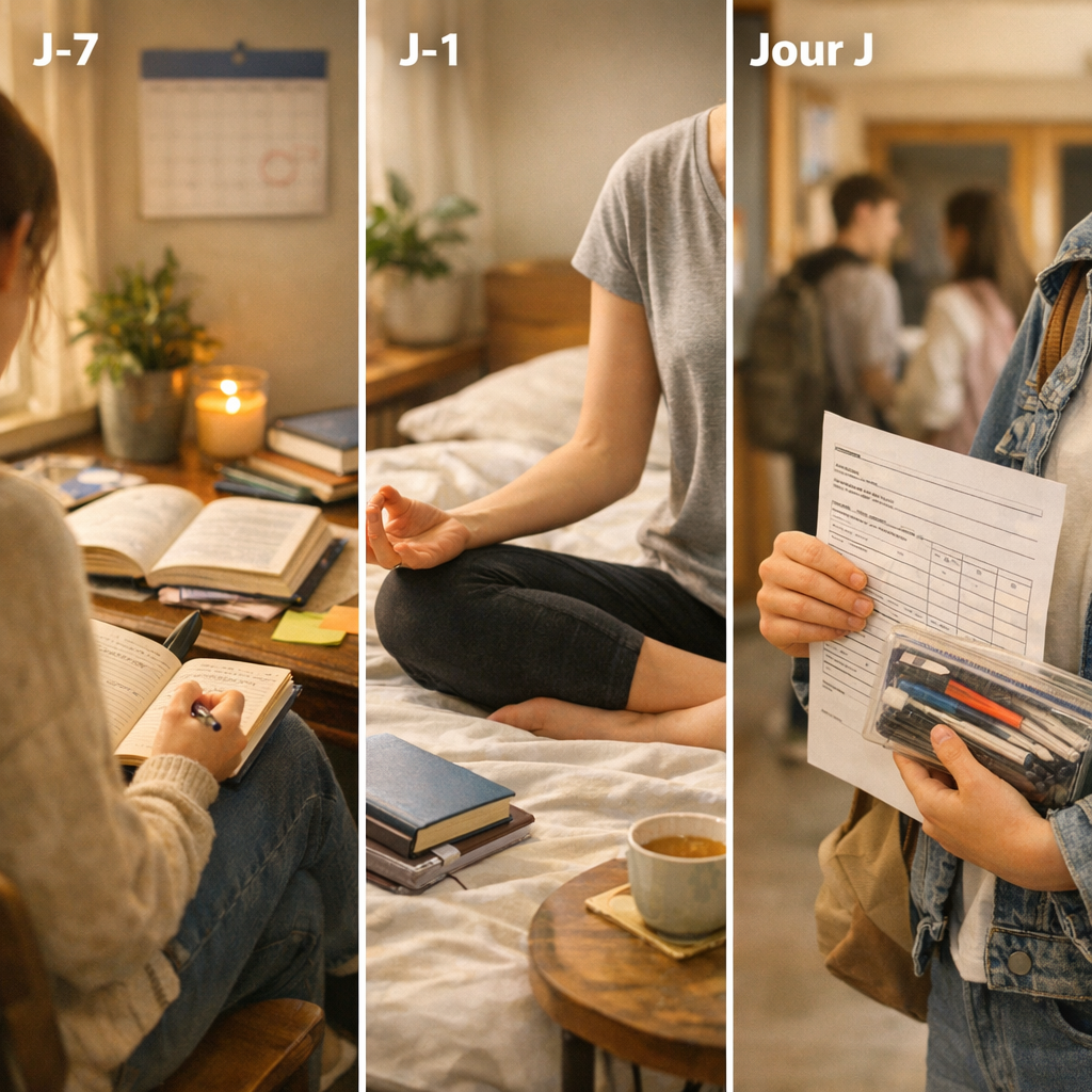 Comment gérer son stress avant un examen : le protocole J-7, J-1 et le jour J